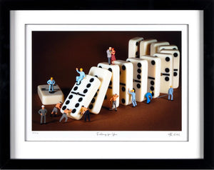 Falling For You Framed Signed Limited Edition Print on Paper by Artist Mr Kuu