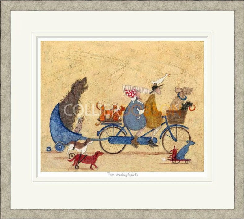 Free Wheeling Spirits Signed Framed Limited Edition Print on Paper by Artist Sam Toft