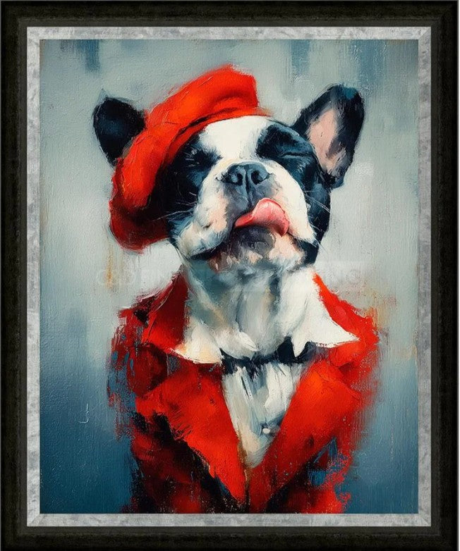 French Kiss Framed Signed Limited Edition Print on Board by Artist Boid