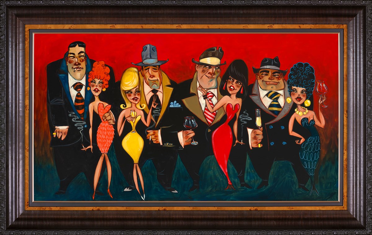Friday Night Molls Framed Signed Limited Edition Print on Board by Artist Todd White 