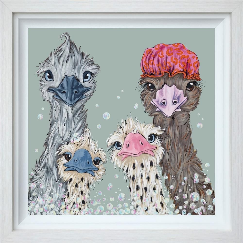 Fun In The Tub - Deluxe Signed Framed Limited Edition Print on Board by Artist Amy Louise