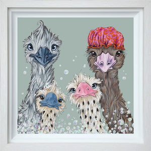 Fun In The Tub - Deluxe Signed Framed Limited Edition Print on Board by Artist Amy Louise