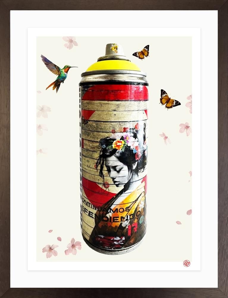 Golden Urban Can Framed Limited Edition Print on Paper by Artist Gareth Tristan Evans