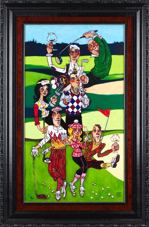 Golf Balls Framed Limited Edition Print on Board by Artist Todd White