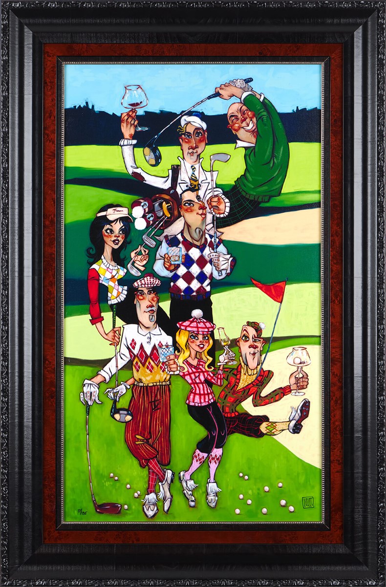 Golf Balls Framed Limited Edition Print on Board by Artist Todd White