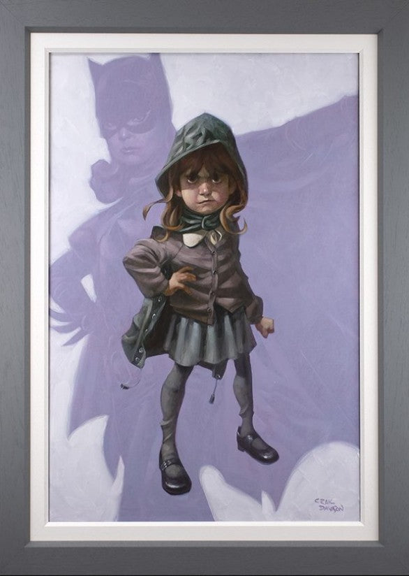 Gotham Girl Framed Signed Limited Edition Print on Board by Artist Craig Davison