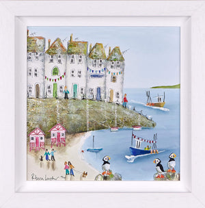 Harbour Hideaway I Framed Limited Edition Print on Board by Artist Rebecca Lardner