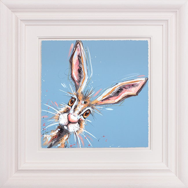 Hare Aware Framed Limited Edition Print on Paper by Artist Ashley Saunders