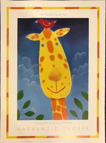 He Thinks I'm A Tree Art Poster by Artist Mackenzie Thorpe