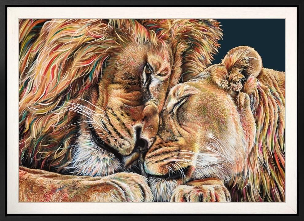 Head Over Heels Framed Limited Edition Print on Board by Artist Hayley Goodhead