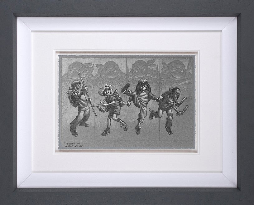Heroes In A Half Shell Framed Signed Limited Edition Print on Paper by Artist Craig Davison