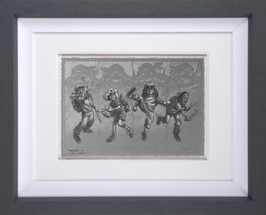 Heroes In A Half Shell Framed Signed Limited Edition Print on Paper by Artist Craig Davison