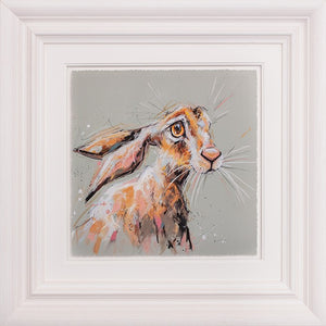 Hetty Hare Framed Limited Edition Print on Paper by Artist Ashley Saunders