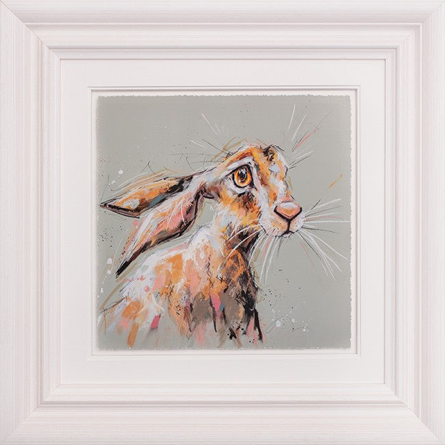 Hetty Hare Framed Limited Edition Print on Paper by Artist Ashley Saunders