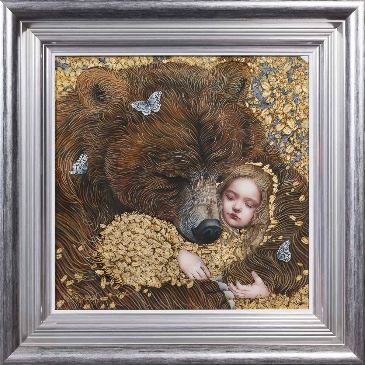 Hibernation Signed Framed Limited Edition Mixed Media Print on Board by Artist Kerry Darlington
