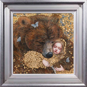 Hibernation Signed Framed Limited Edition Mixed Media Print on Board by Artist Kerry Darlington
