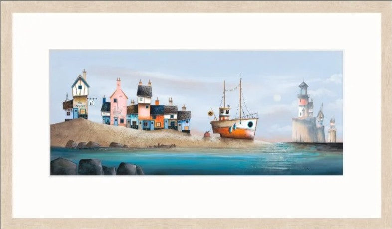 High & Dry Signed Framed Limited Edition Print on Paper by Artist Gary Walton
