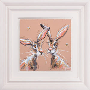 Hippity Hoppity Framed Limited Edition Print on Paper by Artist Ashley Saunders