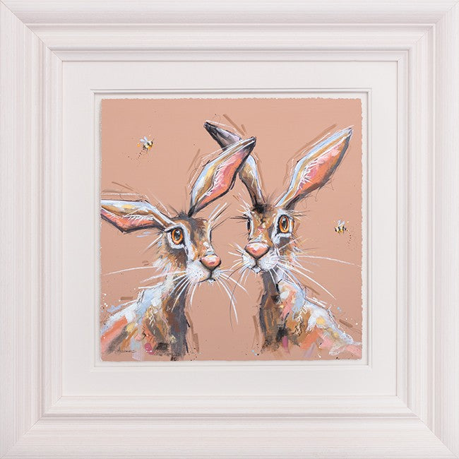 Hippity Hoppity Framed Limited Edition Print on Paper by Artist Ashley Saunders