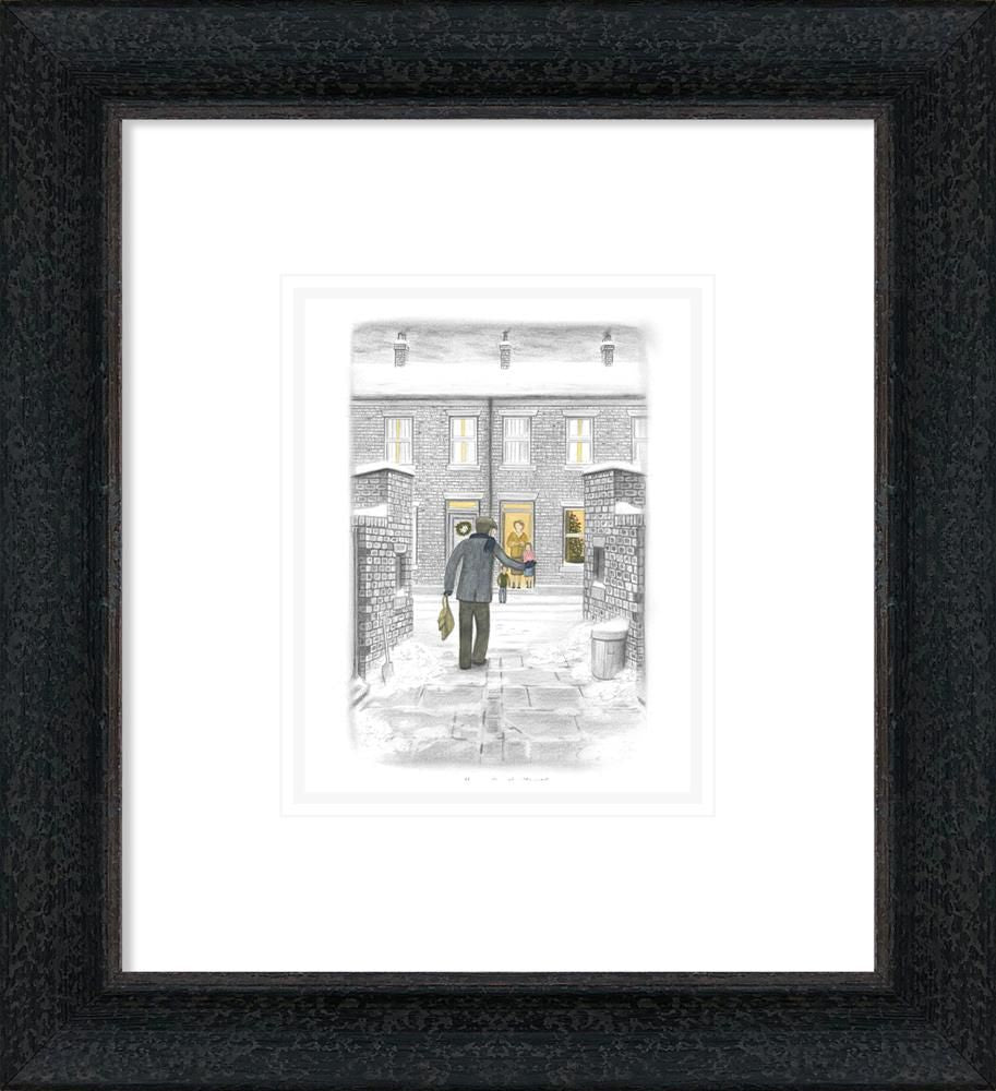 Home For Christmas Signed Framed Limited Edition Print on Paper by Artist Leigh Lambert