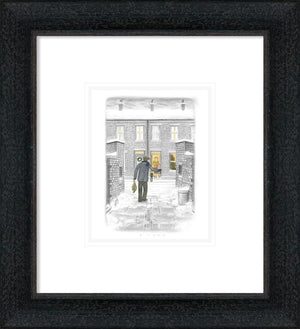 Home For Christmas Signed Framed Limited Edition Print on Paper by Artist Leigh Lambert