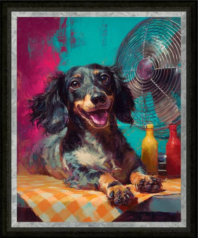 Hot Dog Framed Signed Limited Edition Print on Board by Artist Boid