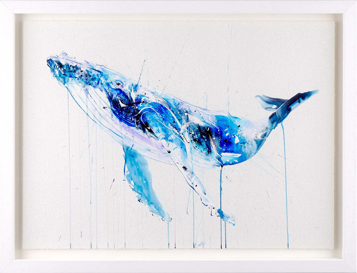Humpback Whale Framed Signed Limited Edition Print on Paper by Artist Dave White
