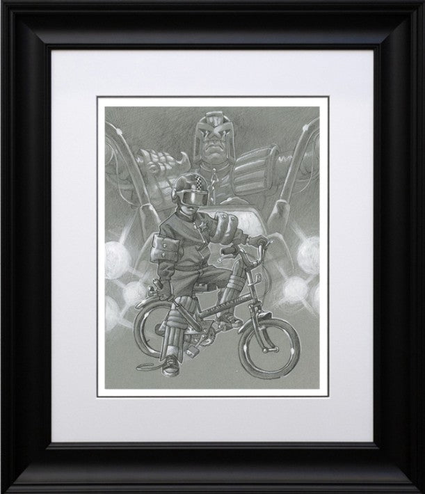 I Am The Law Creep Sketch Signed Framed Limited Edition Print on Paper by Artist Craig Davison