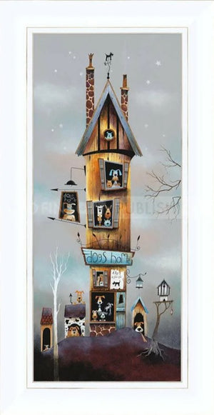 In The Doghouse Signed Framed Limited Edition Print on Board by Artist Gary Walton