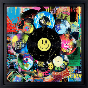 In The Mix Framed Signed Limited Edition Mixed Media on Board by Artist Dan 