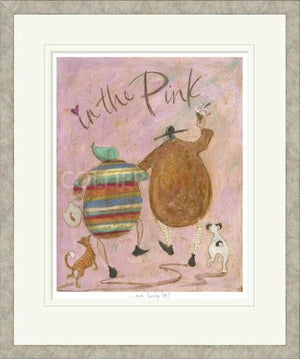 In The Pink And Lovin It Signed Framed Limited Edition Print on Paper by Artist Sam Toft
