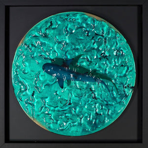 Into The Deep Framed Mixed Media by Artist Nick O'Neil