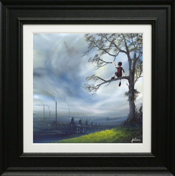 Its A Great View From The Top Signed Framed Limited Edition Print on Board by Artist Danny Abrahams
