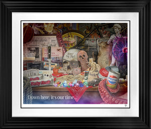 Its Our Time Down Here Signed Framed Limited Edition Print on Paper by Artist JJ Adams