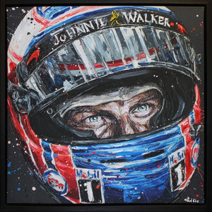 Jensen 2016 Framed Limited Edition Embellished Print on Canvas by Artist Paul Oz