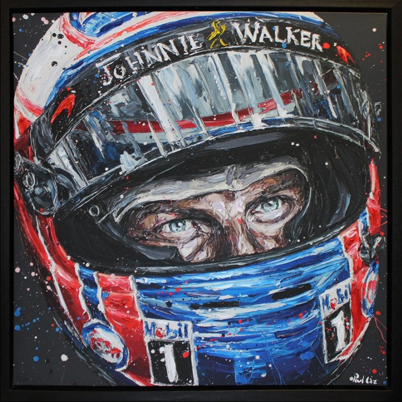 Jensen 2016 Framed Limited Edition Embellished Print on Canvas by Artist Paul Oz