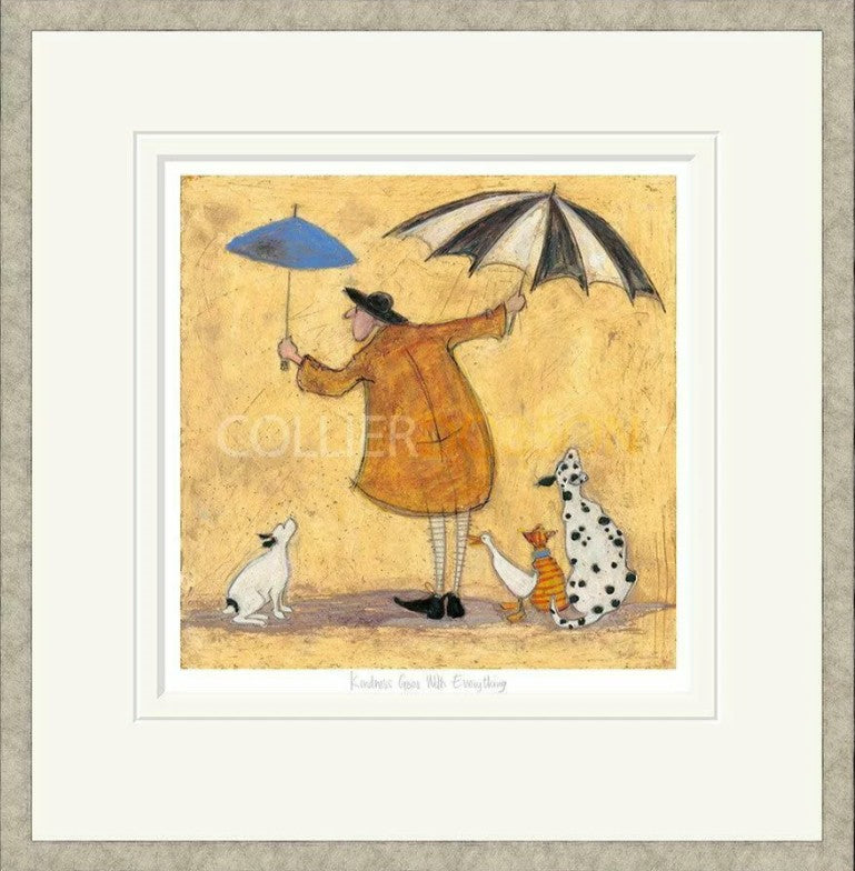 Kindess Goes With Everything Signed Framed Limited Edition Print on Paper by Artist Sam Toft