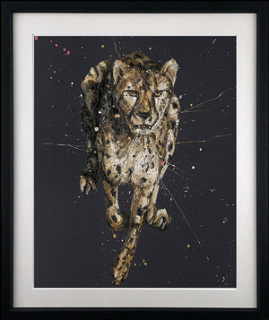 Lance Framed Signed Limited Edition Print on Paper by Artist Paul Oz