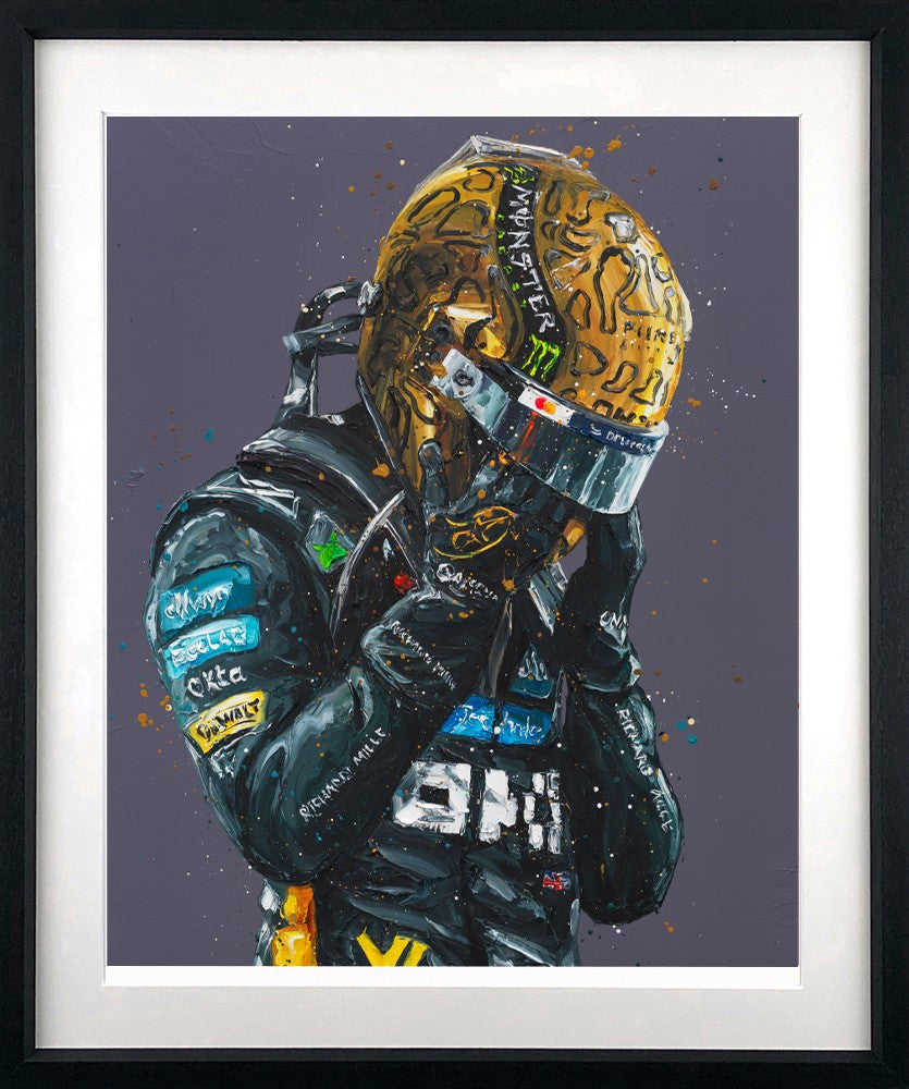 Lando - Golden Tears Signed Framed Limited Edition Print on Paper by Atist Paul Oz