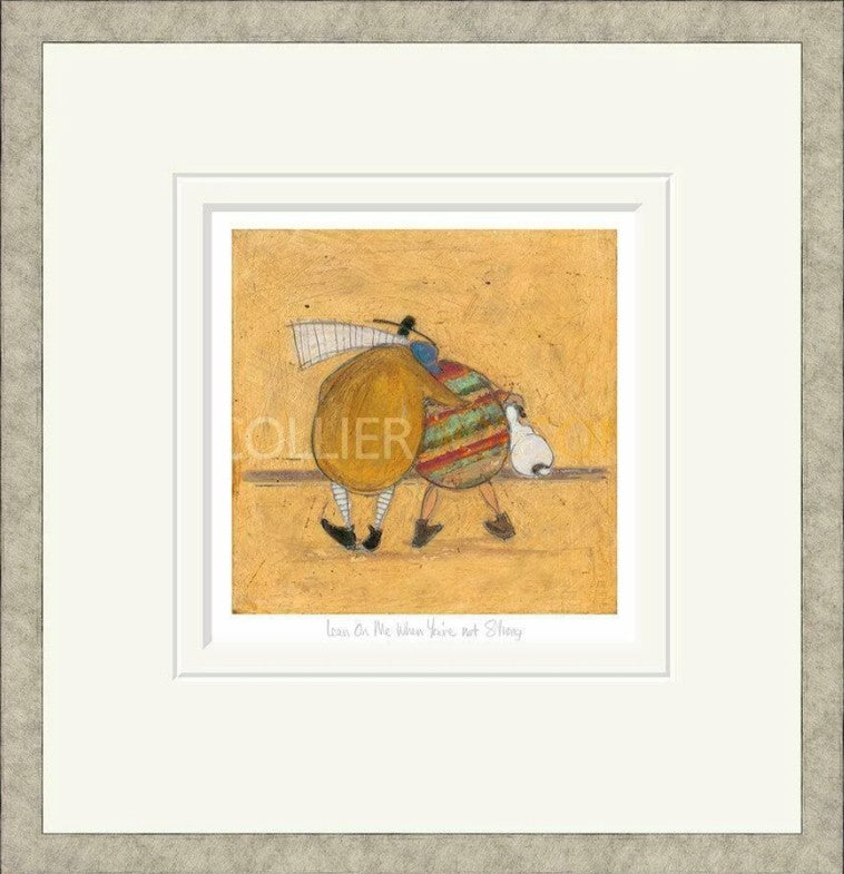 Lean On Me When You're Not Strong Signed Framed Limited Edition Print on Paper by Artist Sam Toft
