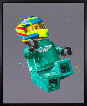 Lego Alonso Signed Limited Edition Print on Boxed Canvas by Artist Paul Oz