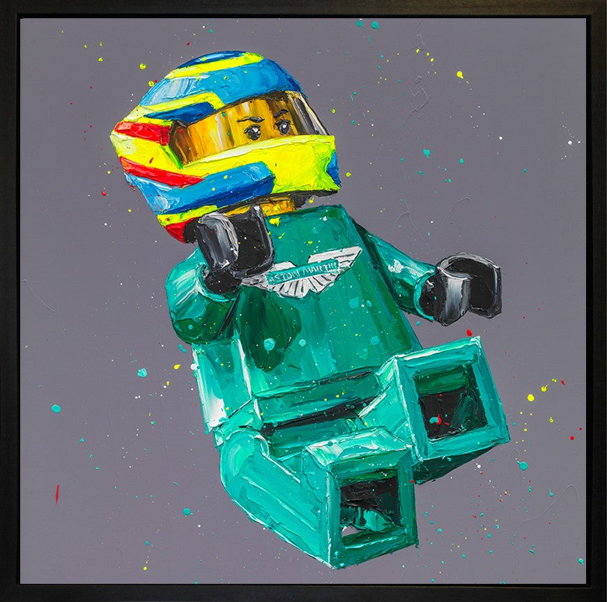 Lego Alonso - Wall of Champions Signed Limited Edition Print on Boxed Canvas by Artist Paul Oz