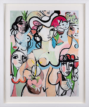 Lines of Muse I Framed Signed Limited Edition Print on Paper by Artist Gee Gee Collins