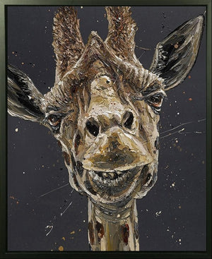 Lisa Framed Signed Limited Edition Print on Canvas by Artist Paul Oz