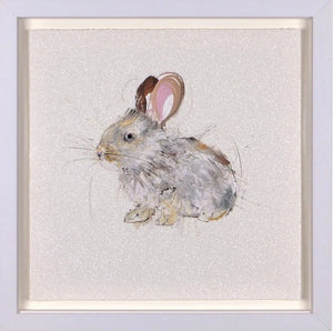 Little Bun Framed Signed Limited Edition Print on Paper with Diamond Dust by Artist Dave White