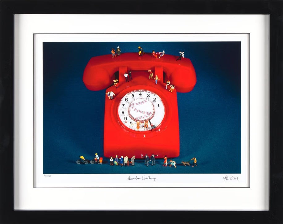 London Calling  Framed Signed Limited Edition Print on Paper by Artist Mr Kuu