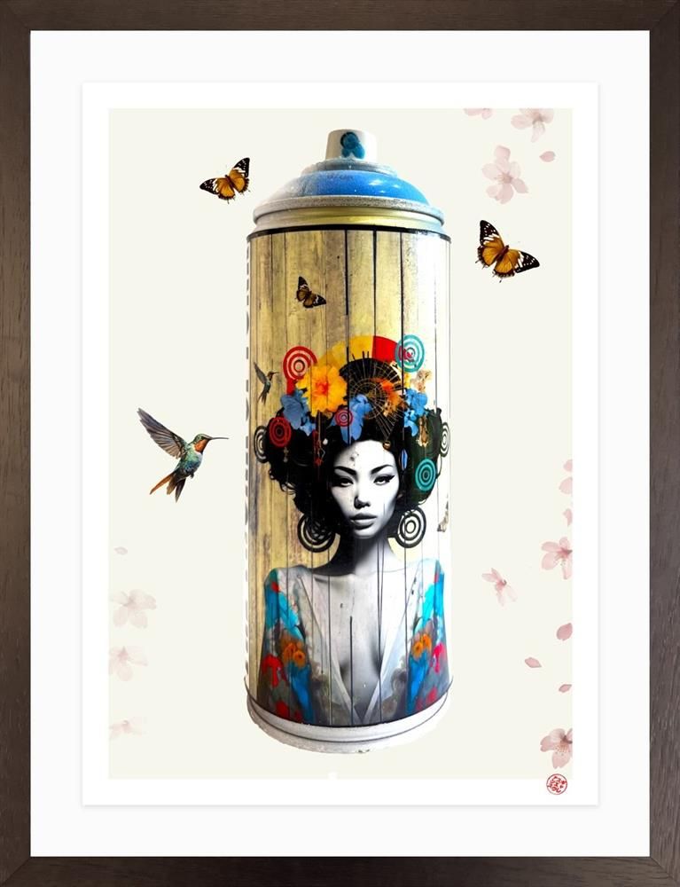 Lotus Urban Can Framed Limited Edition Print on Paper by Artist Gareth Tristan Evans