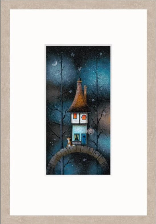 Love To The Moon Signed Framed Limited Edition Print on Paper by Artist Gary Walton