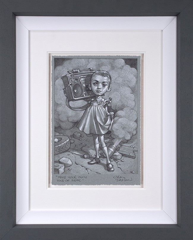 Make Your Own Kind of Music Framed Signed Limited Edition on Paper by Artist Craig Davison