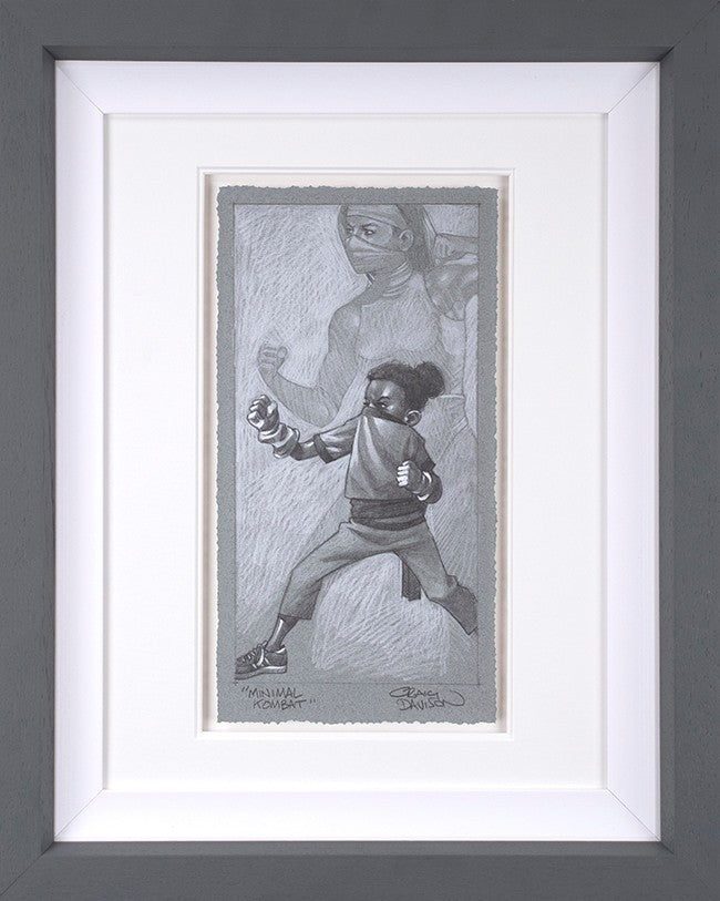Minimal Kombat Framed Signed Limited Edition Print on Paper by Artist Craig Davison